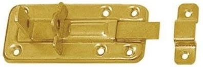 Retesz lakattal zárható, 100 × 40 × 1,0 mm, sárgán horganyzott acél