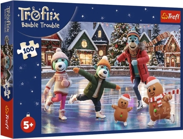 Trefl puzzle 100 darabos Karácsonyi Bert a gömbökben
