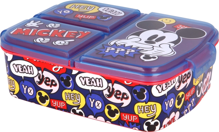 Többrekeszes Mickey Mouse uzsonnás doboz