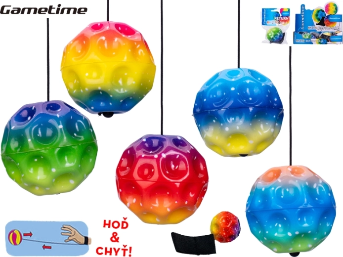 Visszapattanó hablabda gumival, gyerekeknek