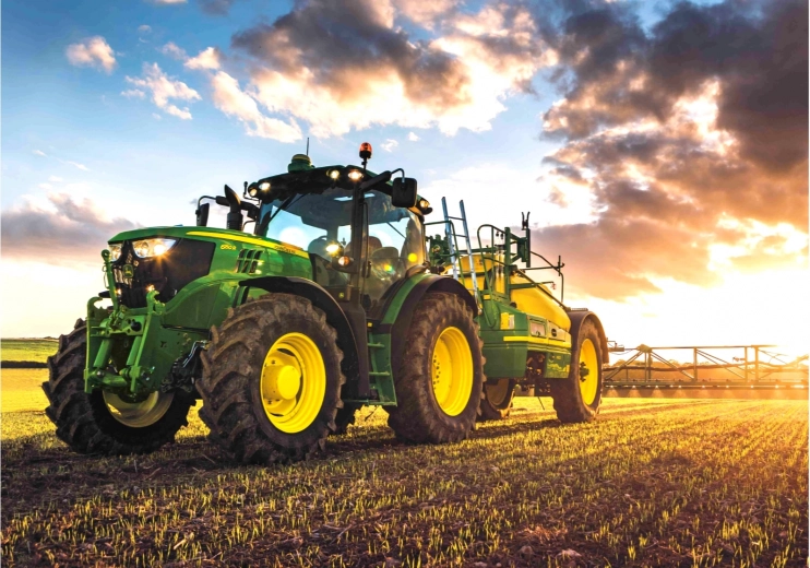 Gyémántfestés John Deere traktor a mezőn 30x40cm