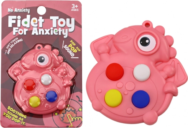 Rózsaszín dinoszaurusz Pop It stresszoldó játék