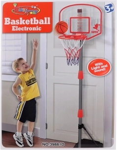 Kosárlabda palánk állvánnyal, számlálóval, fénnyel és hangokkal