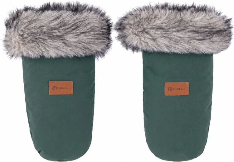 Petite&Mars Fjora babakocsira való kézmelegítő Veritable khaki – 1 pár