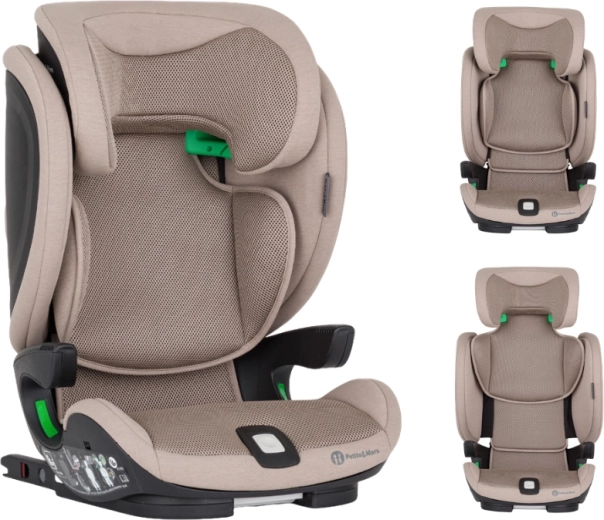 Petite&Mars Elite Fix Pro i-Size tan brown air autósülés 100–150 cm (15–36 kg)
