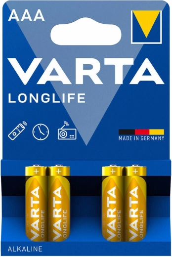 Alkáli mikroceruzaelemek AAA Varta Longlife, 4 db