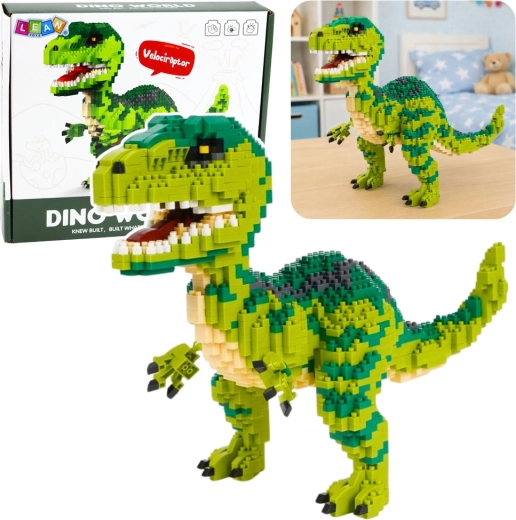 Építőkészlet dinoszaurusz Velociraptor 3D figura 1457 darab