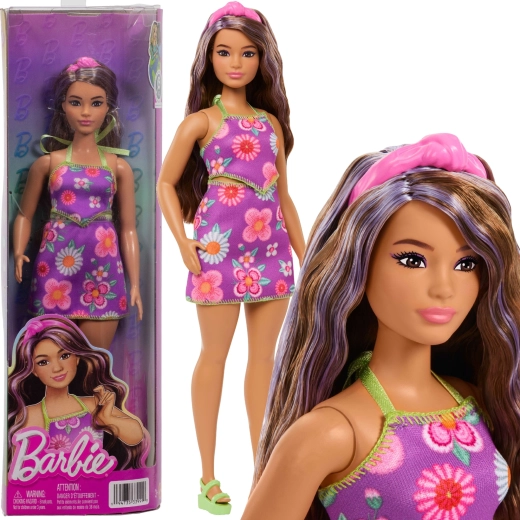 Barbie Fashionistas baba virágos ruhában