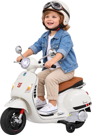 Fehér Vespa GTS 125 elektromos gyermekjármű