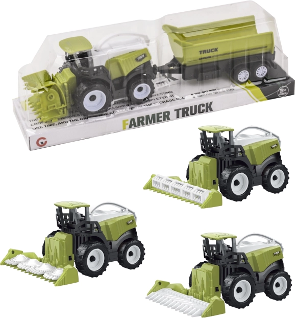 Kombájn utánfutóval