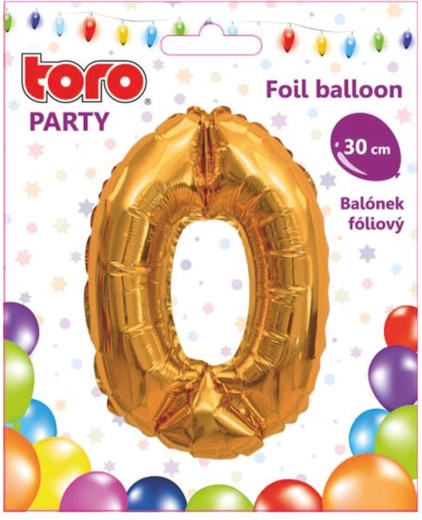 Fólia lufi szám 0, 30 cm, arany TORO