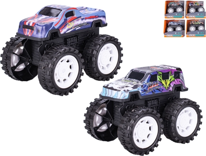 Fém terepjáró lendkerekes meghajtással, 10 cm