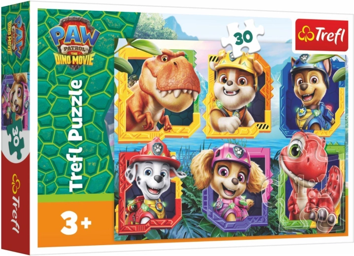 Puzzle Mancs őrjárat (Paw Patrol) Dino Movie – Dinoszaurusz-sziget, 30 darabos