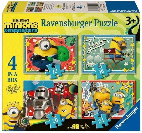 Ravensburger puzzle Mimoni és szörnyek 4 az 1-ben (12, 16, 20, 24 darab)