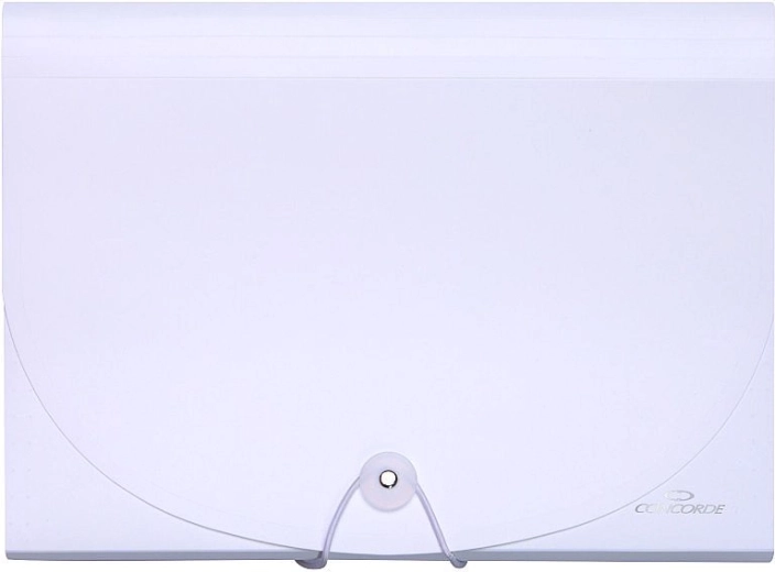 A4 gumis dokumentumtartó mappa, 7 rekesz, fehér