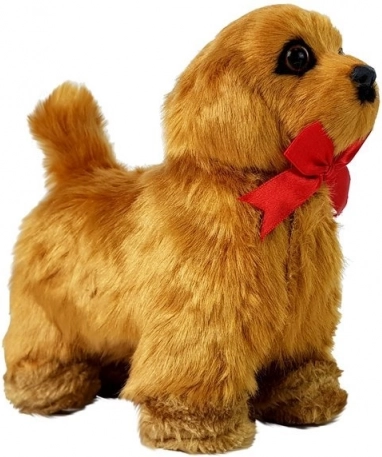 Interaktív kiskutya – sétál és ugat, barna