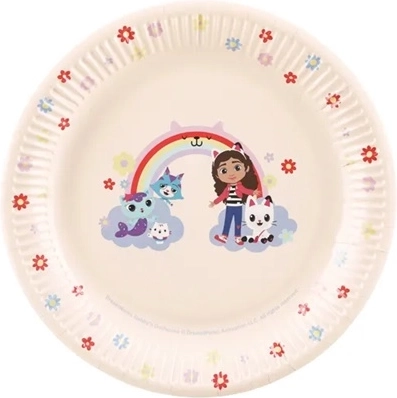 Gabi varázslatos háza papírtányérok mix 23 cm (6 db)