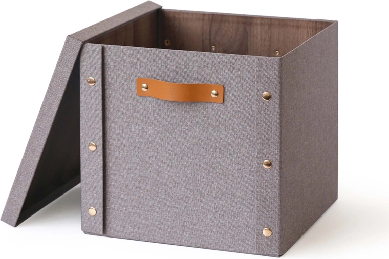 Tárolódoboz fedéllel, 30 × 30 × 28 cm, papírból és kartonból