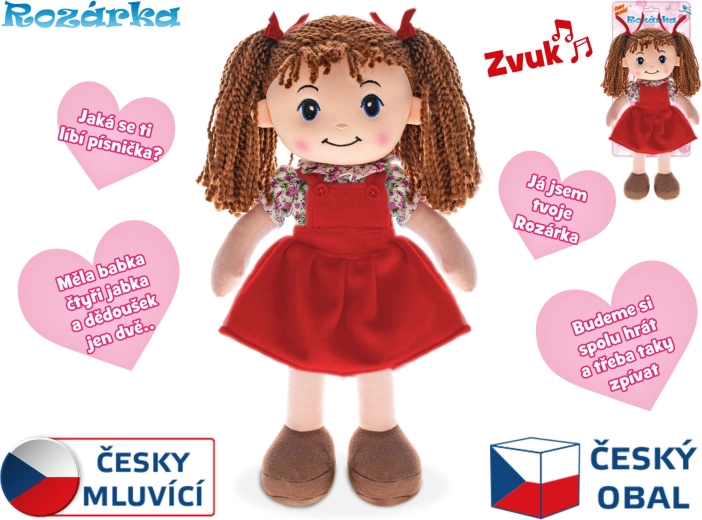 Rozárka beszélő baba cseh nyelven 35 cm