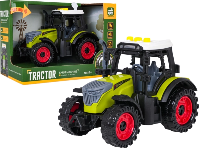Interaktív gyermek traktor fényekkel és hangokkal, világoszöld – 1 db