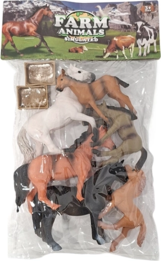 Állatok – lovak, figura készlet