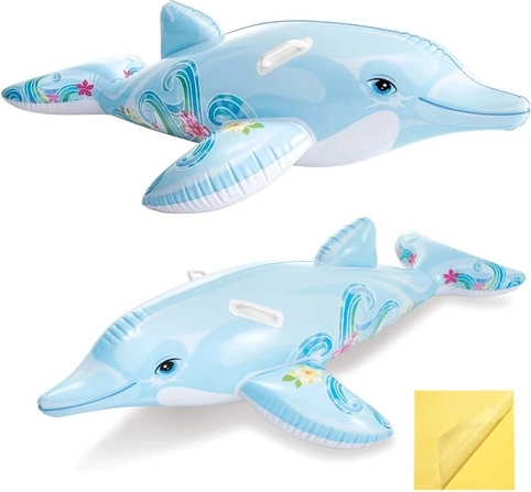 Intex felfújható gyermek delfin vízi lovagló 175 × 66 cm