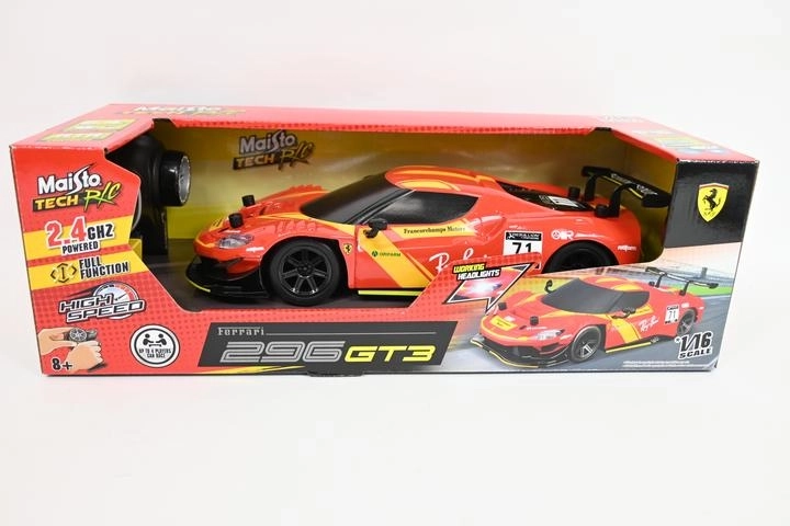 Maisto RC Ferrari 296 GT3 távirányítós autó 1:16