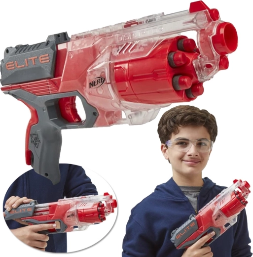 Nerf Elite Disruptor – piros blaster, akár 27 m hatótávval