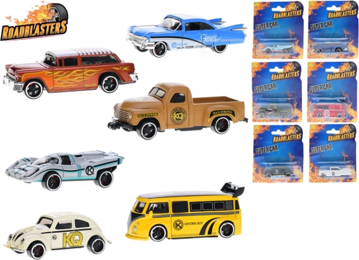 Fém sportautó ROADBLASTERS 7 cm szabadonfutó meghajtással