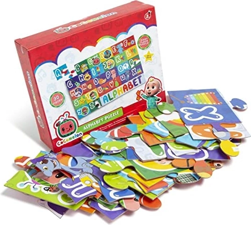 Cocomelon padló puzzle ábécé 88 × 53 cm