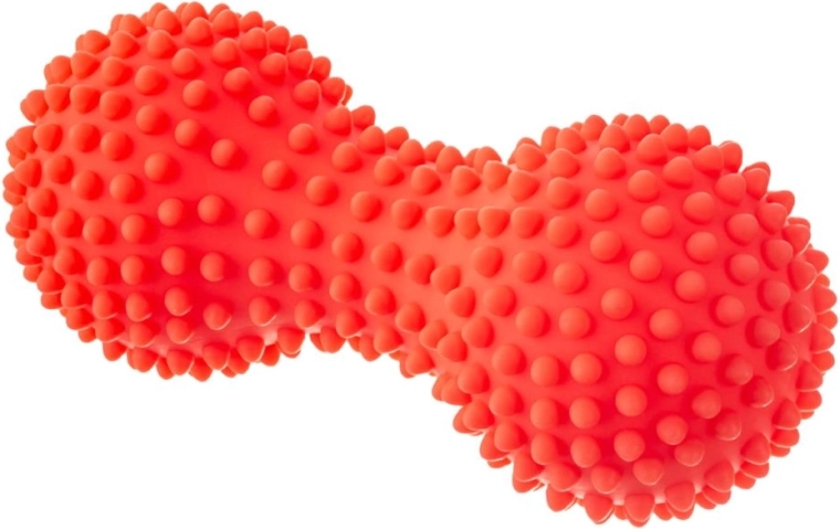 TULLO tüskés masszázs duógolyó – piros