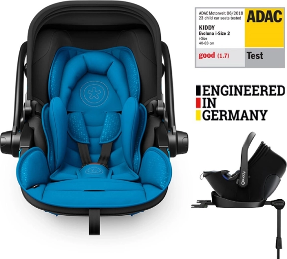 Kiddy Evoluna i-Size 2 autósülés ISOFIX bázissal 40–83 cm, Summer Blue
