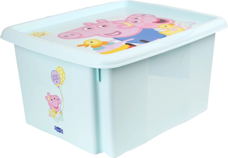 Peppa Pig műanyag tárolódoboz fedéllel, 24 l