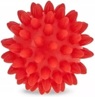Fizjo rehabilitációs tüskés masszázslabda 6,6 cm, piros