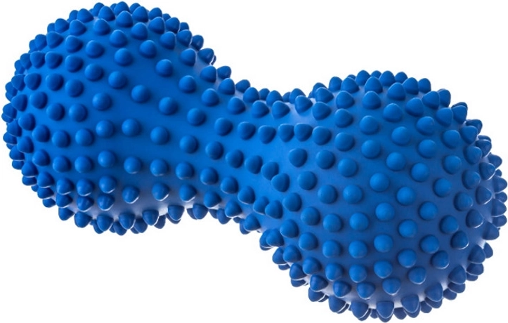 Dudoros masszázshenger (duoball) 15,5 cm, kék