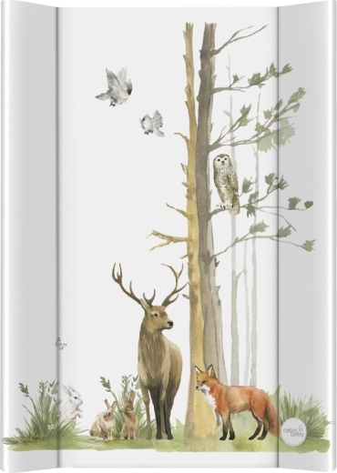 Ceba Baby puha pelenkázó alátét oldalsó peremekkel Basic woodland 50 × 70 cm