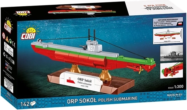 Cobi WWII ORP Sokół lengyel tengeralattjáró 1:300
