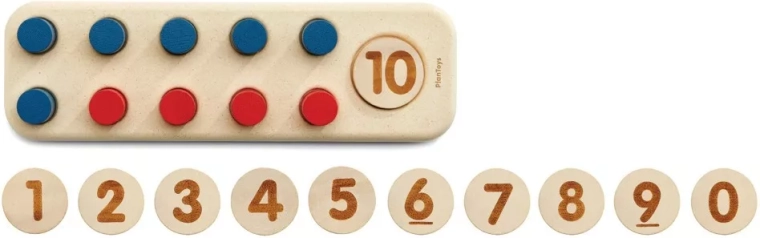 PlanToys fa matematikai készlet összeadáshoz, kivonáshoz és szorzáshoz 1–20