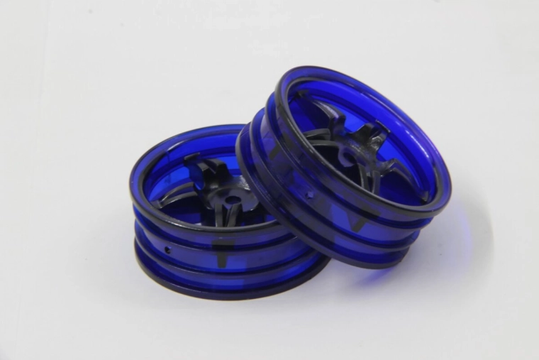 Tamiya ötküllős neon kék keréktárcsa, 22 mm