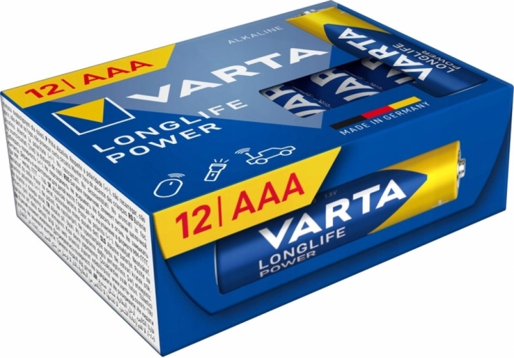 Alkáli elemek AAA VARTA Longlife Power, 12 db