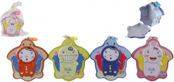 Gyerek fémpersely lakattal, 10 × 6 cm – 4 szín