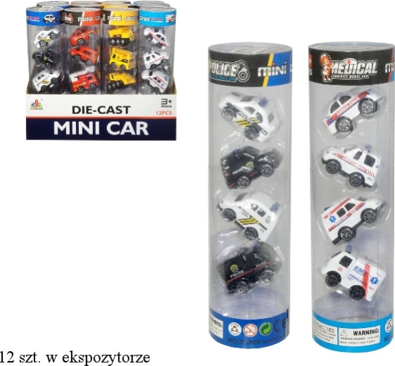 Mini autók tubusban (építőipari vagy mentő) - 1 db