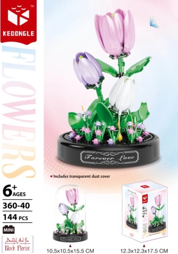 Tulipánok védő búra alatt építőkészlet 144 darab - 1 db