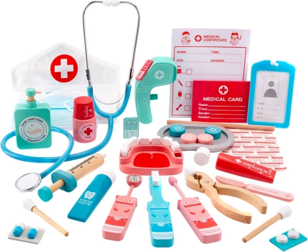 Fa orvosi készlet Kis doktor fityulával