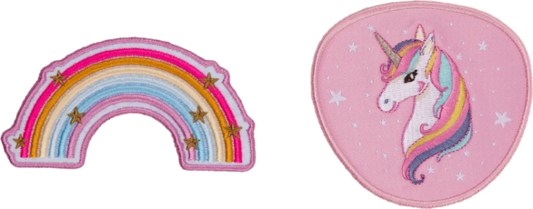 Cserélhető BAAGL Baaglies Rainbow Unicorn kitűzők, 2 db