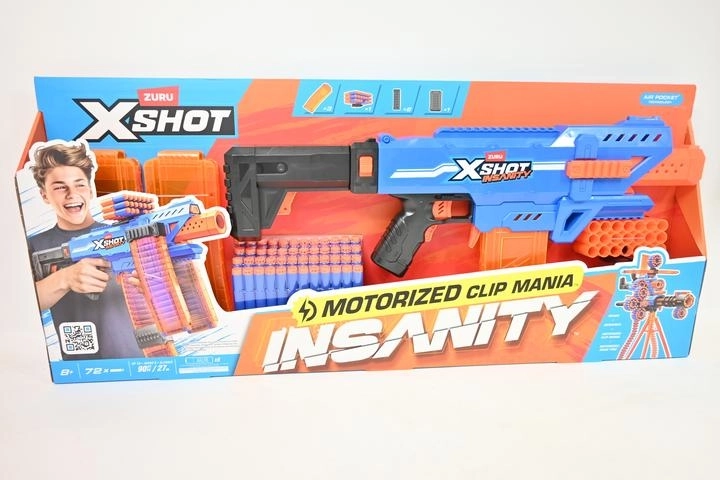 Motoros habszivacs kilövő Zuru X-Shot Insanity Clip Mania