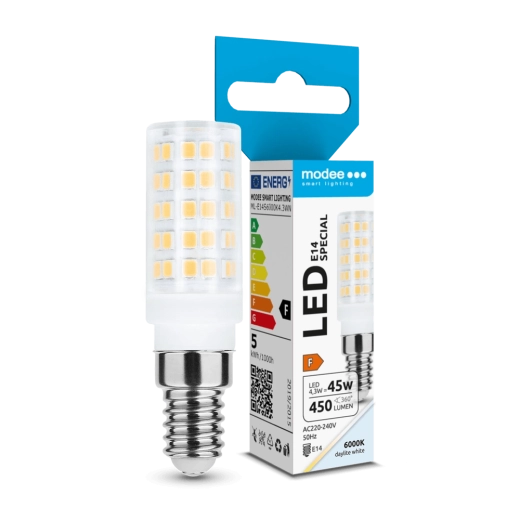 Modee Lighting LED kerámia izzó E14 4,3 W hideg fehér 360°