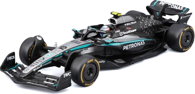 Bburago Formula–1 modell Mercedes-AMG Petronas W16 2025 Kimi Antonelli 1:43 dekoratív dobozban