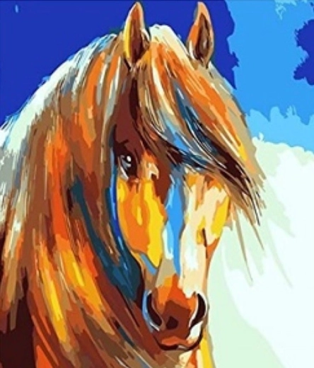 Gyémántmozaik – Világos sörényű ló