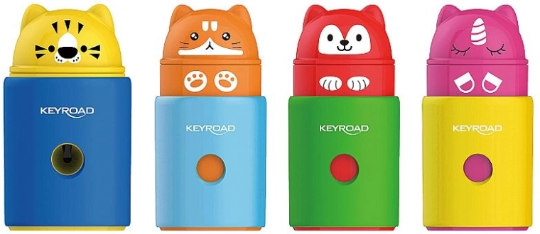 KEYROAD állatos hegyező tartállyal